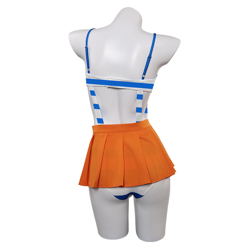 Anime One Piece Nami Maillot de Bain Bikini Cosplay Costume