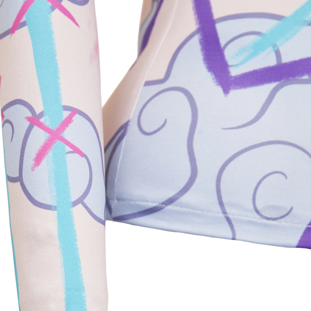 Arcane: League of Legends Saison 2 Jinx Haut Tmprimé Tatouage Cosplay Costume