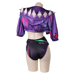 Arcane: League of Legends Saison 2 Jinx Maillot de Bain Bikini+Veste Cosplay Costume Design Original