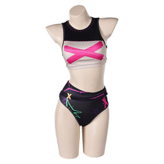 Arcane: League of Legends Saison 2 Jinx Maillot de Bain Bikini+Veste Cosplay Costume Design Original