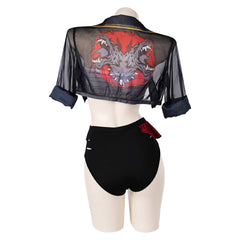 Arcane: League of Legends Saison 2 Vi Maillot de Bain Bikini+Couvre-up Cosplay Costume Design Original