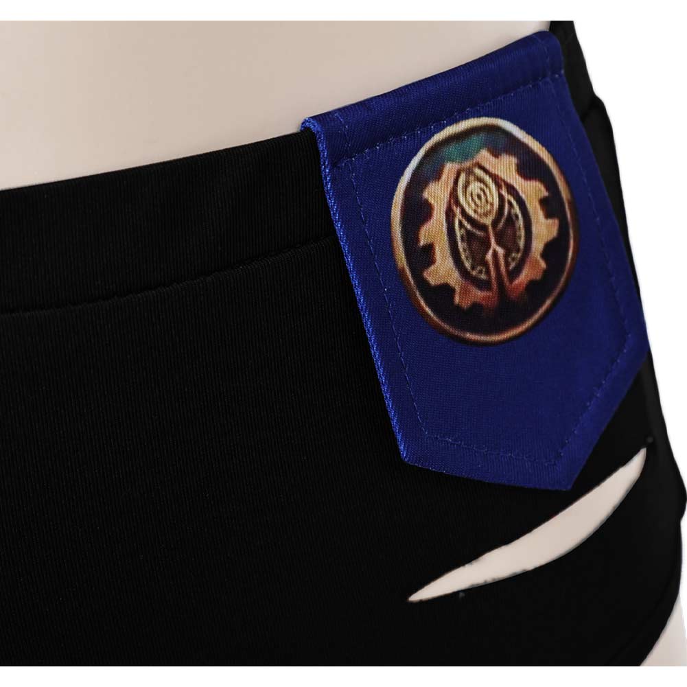 Arcane: League of Legends Saison 2 Vi Maillot de Bain Bikini+Couvre-up Cosplay Costume Design Original