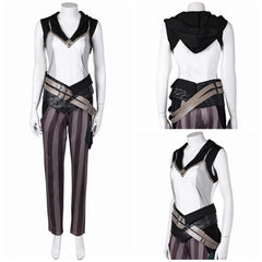 Arcane: League of Legends Saison 2 Vi Tenue Blanche et Noire Cosplay Costume