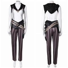 Arcane: League of Legends Saison 2 Vi Tenue Blanche et Noire Cosplay Costume