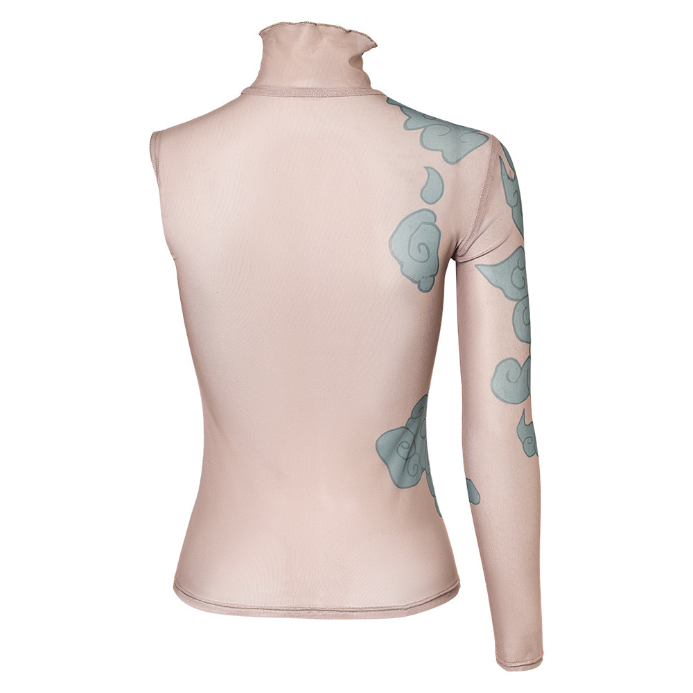 Arcane: League of Legends Saison 2(2024) Jinx Haut à Imprimé Tatouage Cosplay Costume