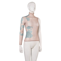 Arcane: League of Legends Saison 2(2024) Jinx Haut à Imprimé Tatouage Cosplay Costume