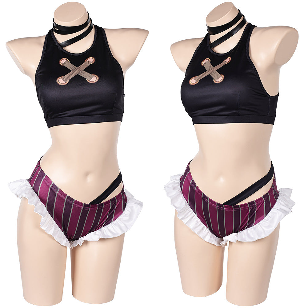 Arcane: League of Legends Saison 2(2024) Jinx Maillot de Bain Bikini Cosplay Costume Design Original