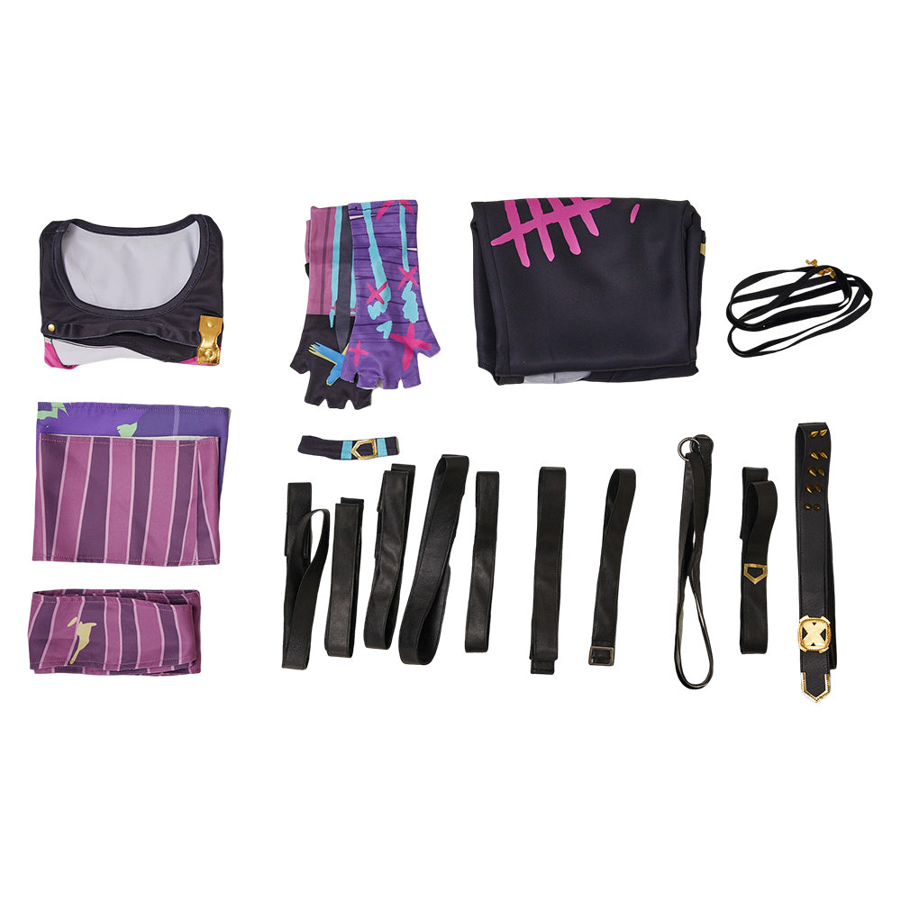 Arcane: League of Legends Saison 2(2024) Jinx Tenue Blanche Sans Chapeau Cosplay Costume