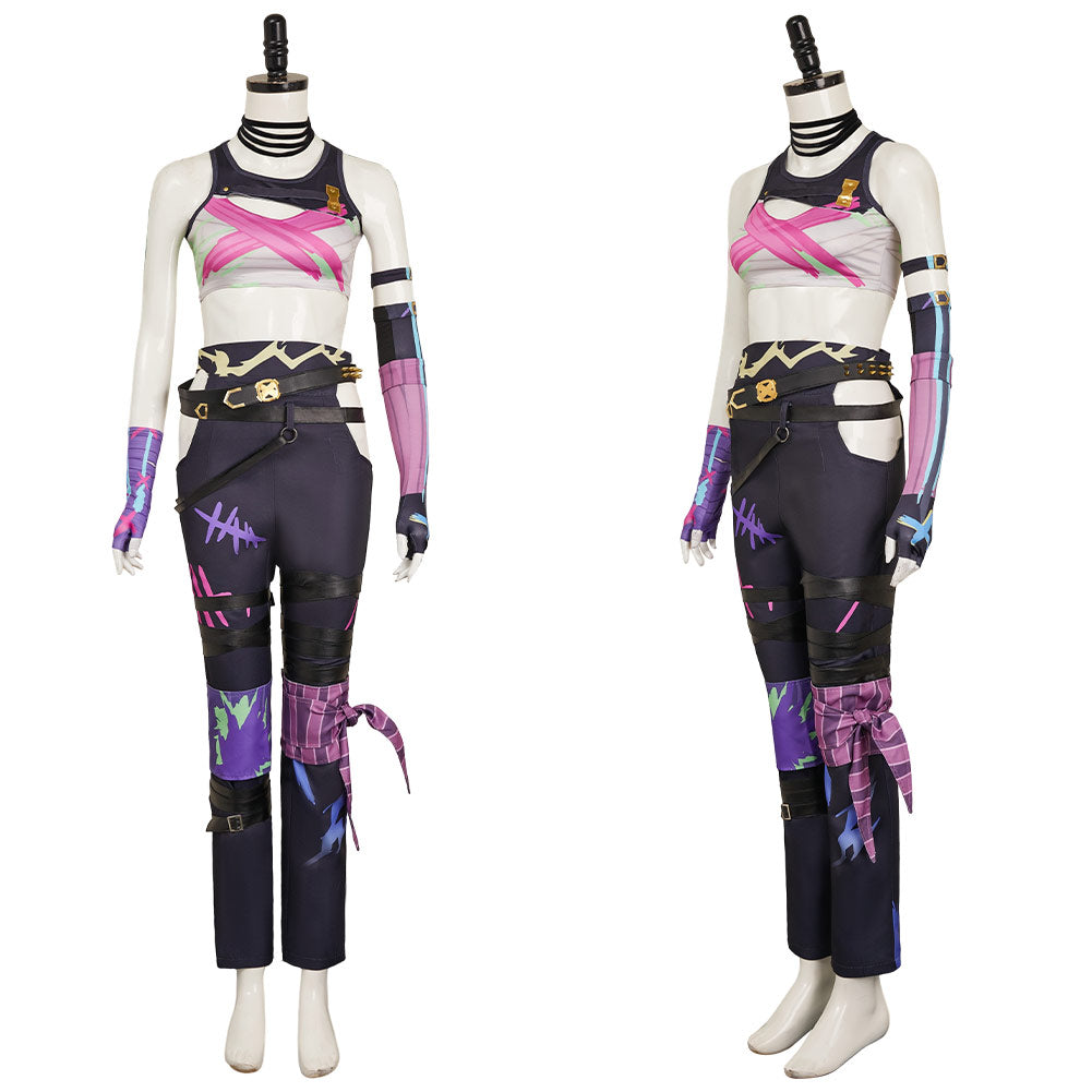 Arcane: League of Legends Saison 2(2024) Jinx Tenue Blanche Sans Chapeau Cosplay Costume