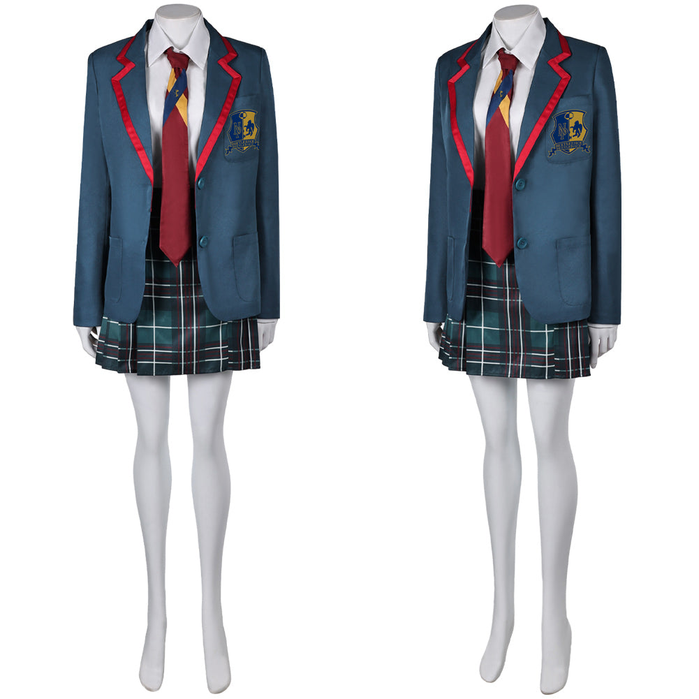 Beetlejuice 2 Astrid Deetz Uniforme Scolaire Bleu Cosplay Costume