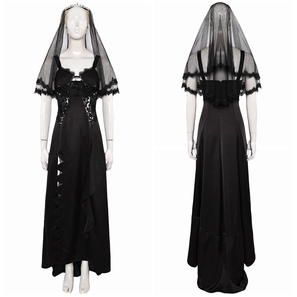 Beetlejuice 2(2024) Astrid Deetz Robe de Mariée Noire Cosplay Costume