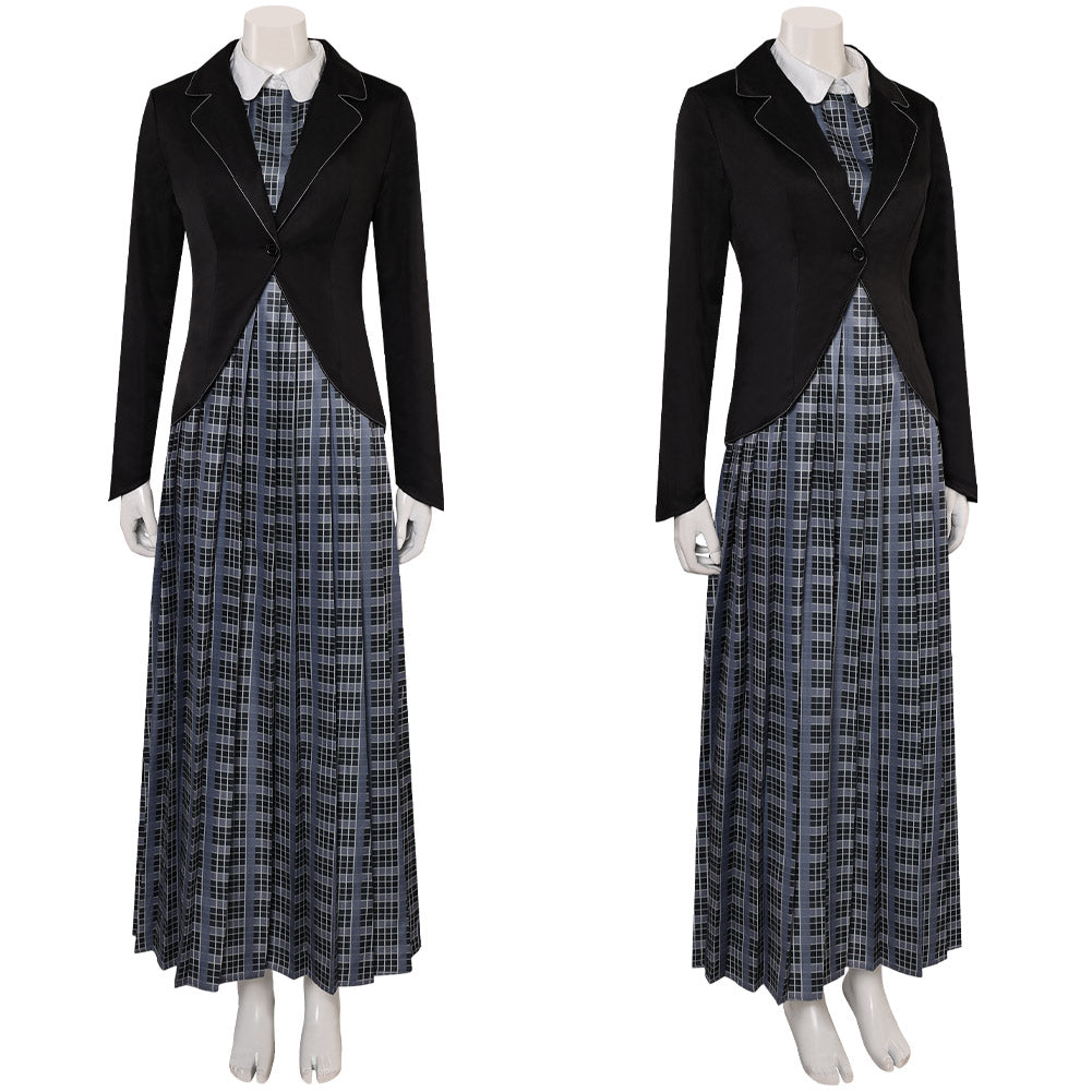 Beetlejuice 2(2024) Lydia Deetz Robe à Carreaux Cosplay Costume