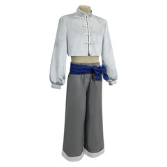 Blue Lock Nagi Seishiro Tenue Chinoiserie Grise et Blanche Cosplay Costume