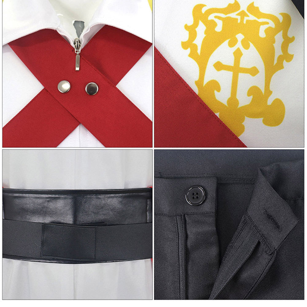 Castlevania: Nocturne Saison 2(2025) Belmont Tenue Blanche et Rouge Cosplay Costume