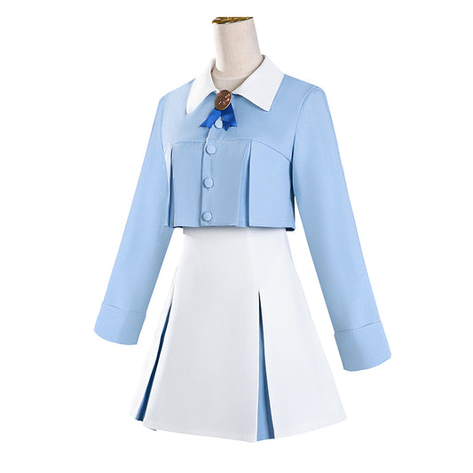 CCS Sakura Kinomoto Robe Bleue et Blanche Cosplay Costume