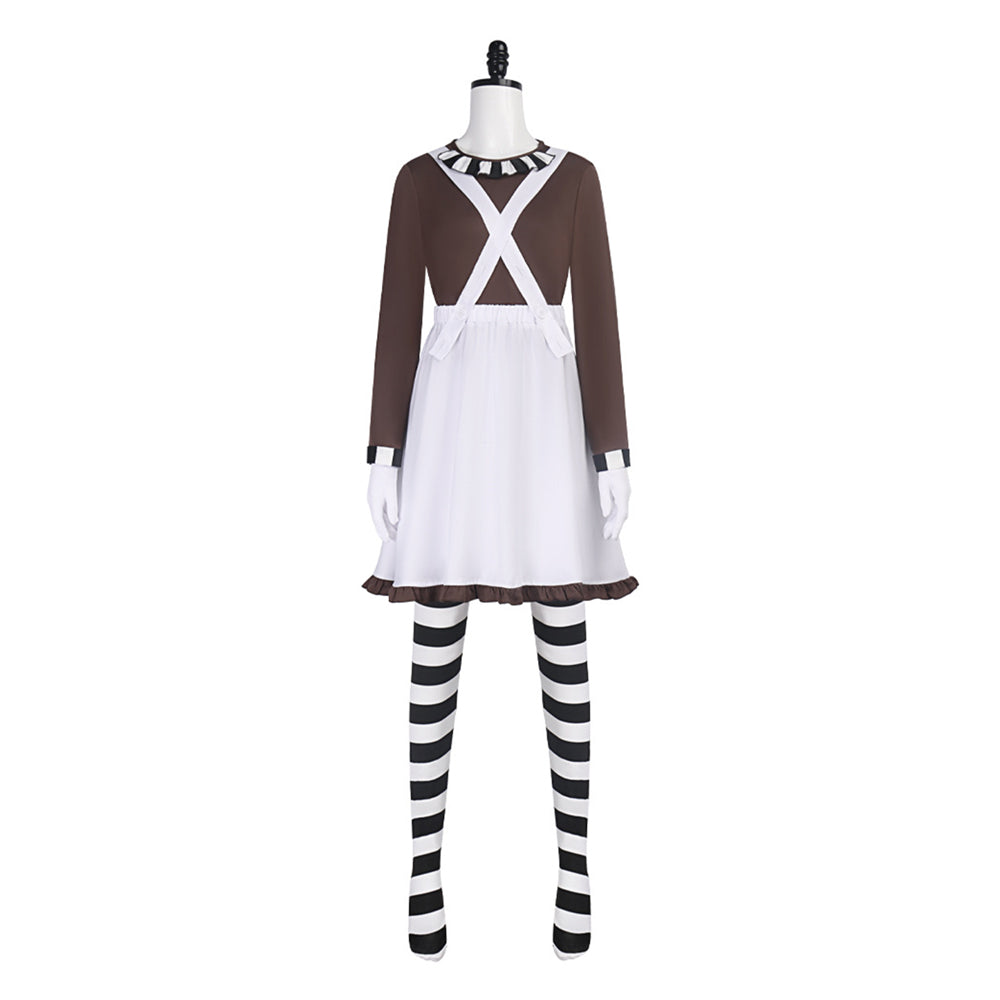 Charlie et la Chocolaterie Willy Wonka Robe Marron et Rose Cosplay Costume