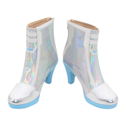 Cosplay Accessoire Ashe Overwatch Jeu Cosplay Chaussures Argentées Femme