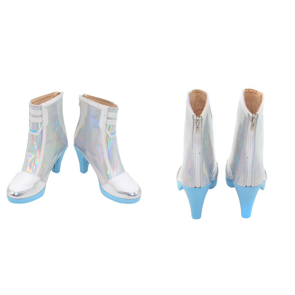 Cosplay Accessoire Ashe Overwatch Jeu Cosplay Chaussures Argentées Femme