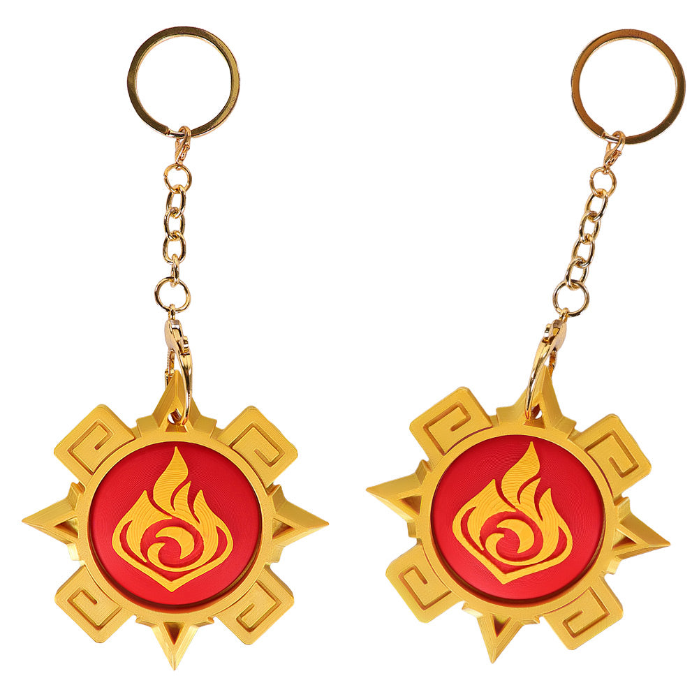 Cosplay Accessoire Mavuika Genshin Impact Jeu Cosplay Porte-clé Rouge