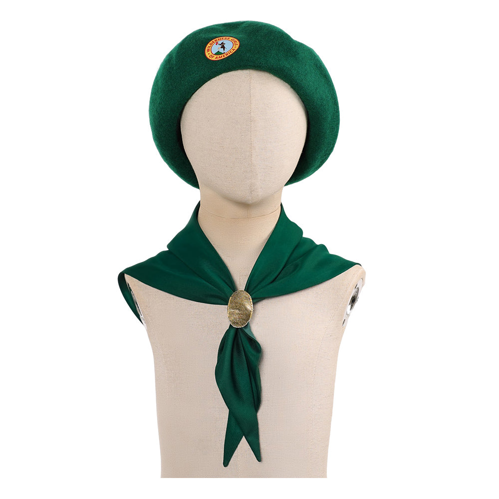 Cosplay Accessorie Enfant Scouts Troop Beverly Hills(1989) Film Cosplay Chapeau et Echarpe Verts