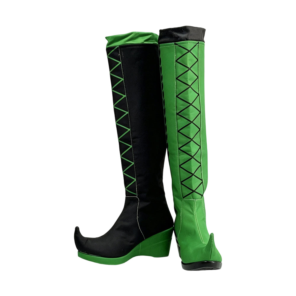 Cosplay Chaussures Jester The Freak Circus Jeu Cosplay Chaussures Vertes et Noires Homme