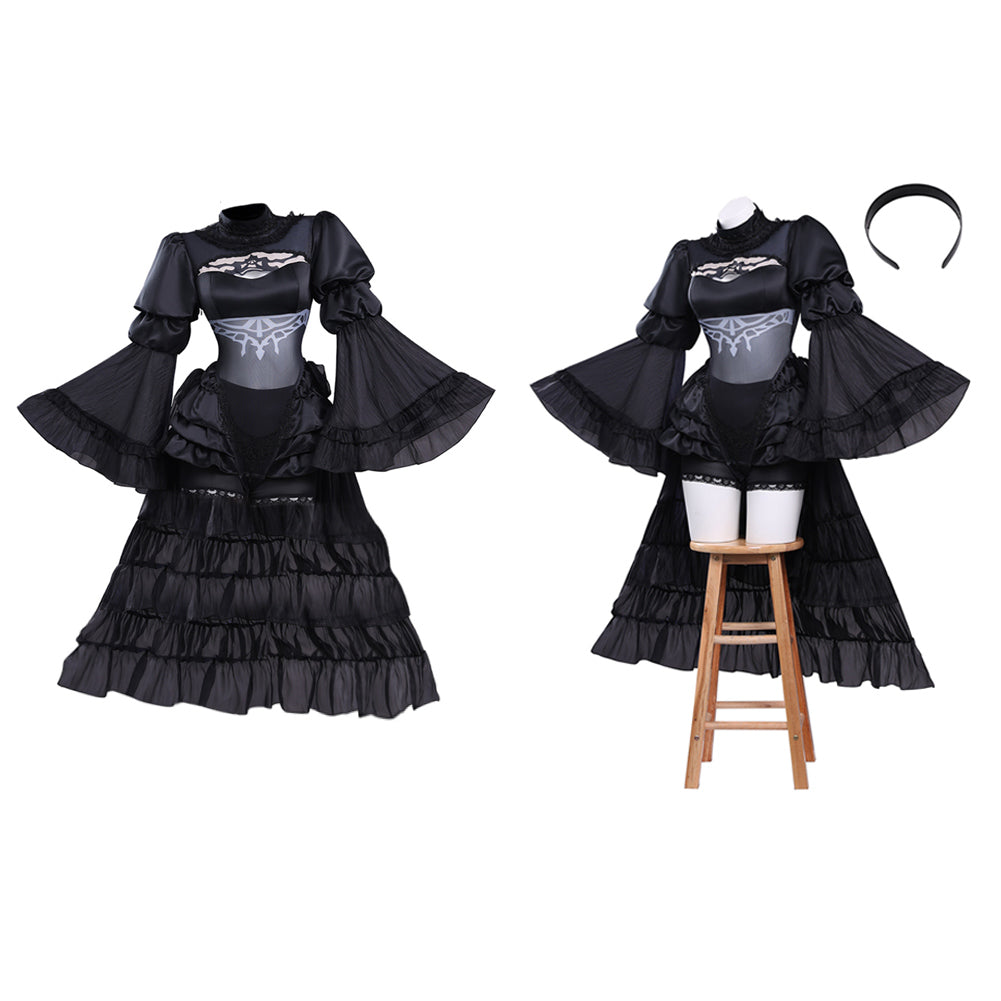Cosplay Costume 2B NieR:Automata Jeu Cosplay Robe de Mariée Noire Femme