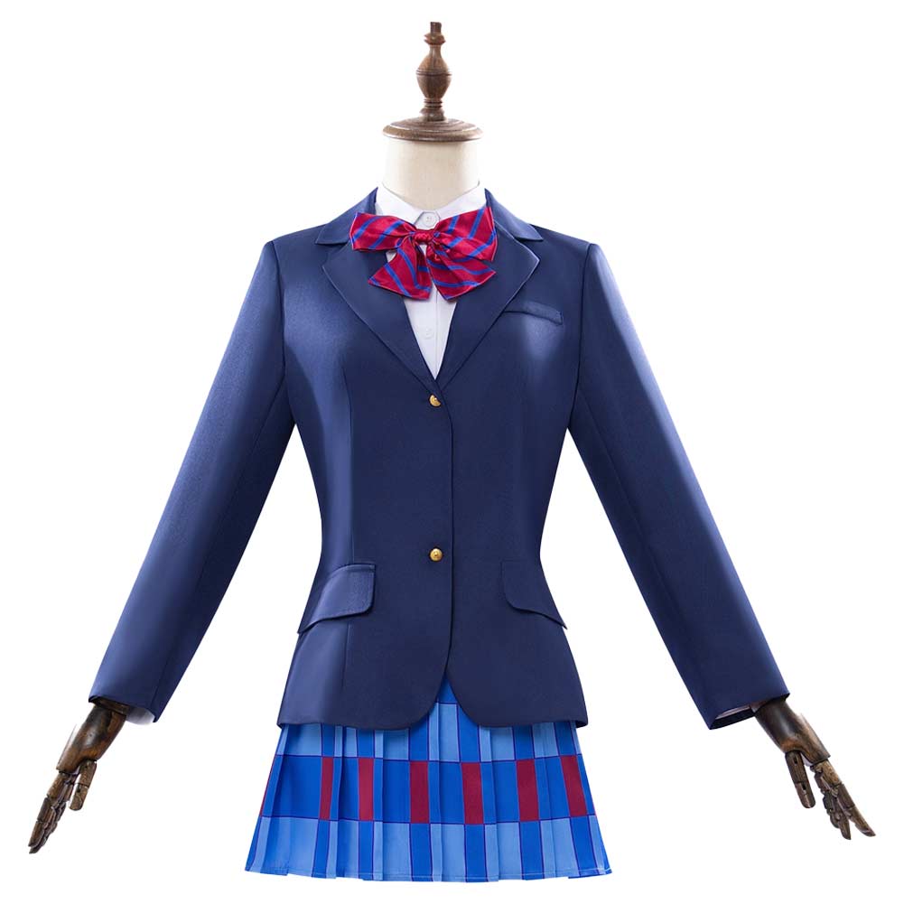 Cosplay Costume μ's Love Live! School Idol Project Anime Cosplay Uniforme Scolaire Bleue Femme
