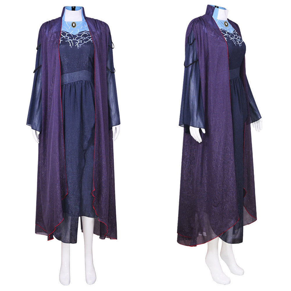 Cosplay Costume Agatha Harkness Wanda Vision TV Cosplay Robe Violette Femme