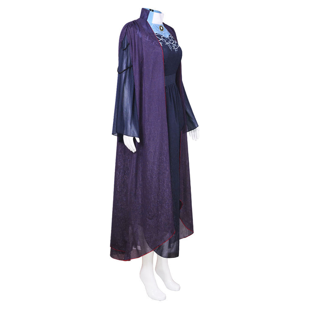 Cosplay Costume Agatha Harkness Wanda Vision TV Cosplay Robe Violette Femme