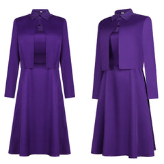 Cosplay Costume Agnes The Testaments(2026) TV Cosplay Tenue Violette Femme