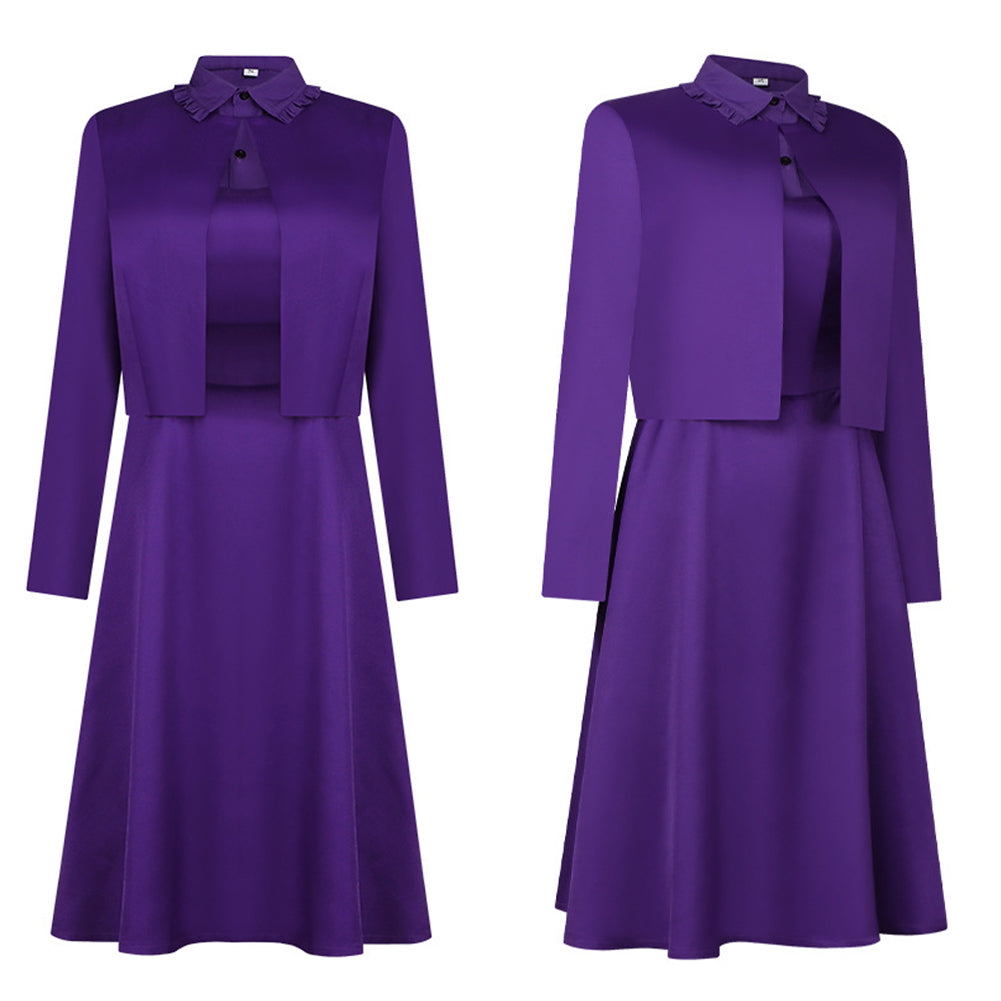 Cosplay Costume Agnes The Testaments(2026) TV Cosplay Tenue Violette Femme
