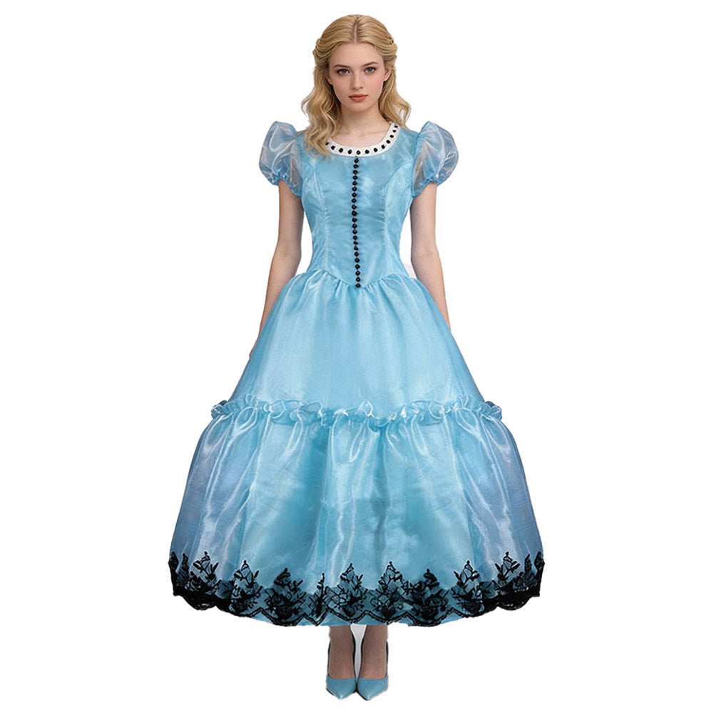 Cosplay Costume Alice Alice au Pays des Merveilles Film Cosplay Robe Bleue Femme