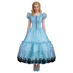 Cosplay Costume Alice Alice au Pays des Merveilles Film Cosplay Robe Bleue Femme