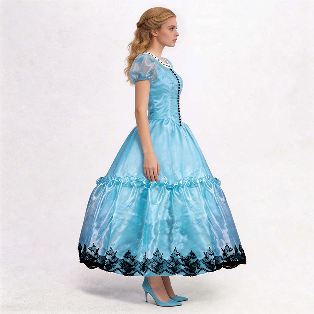 Cosplay Costume Alice Alice au Pays des Merveilles Film Cosplay Robe Bleue Femme