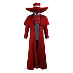 Cosplay Costume Alucard Herushingu Anime Cosplay Tenue Rouge Homme