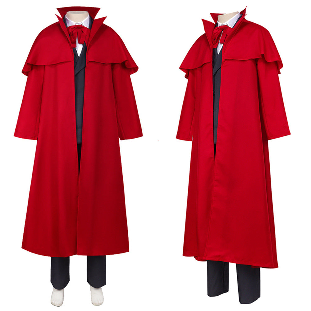 Cosplay Costume Alucard Herushingu Anime Cosplay Tenue Rouge Homme