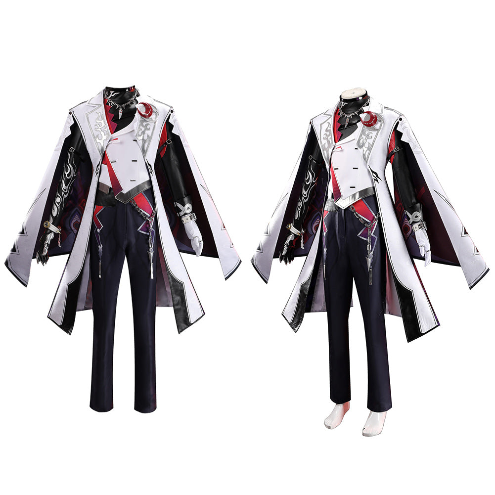 Cosplay Costume Ashveil Honkai: Star Rail Jeu Cosplay Tenue Blanche et Noire Homme
