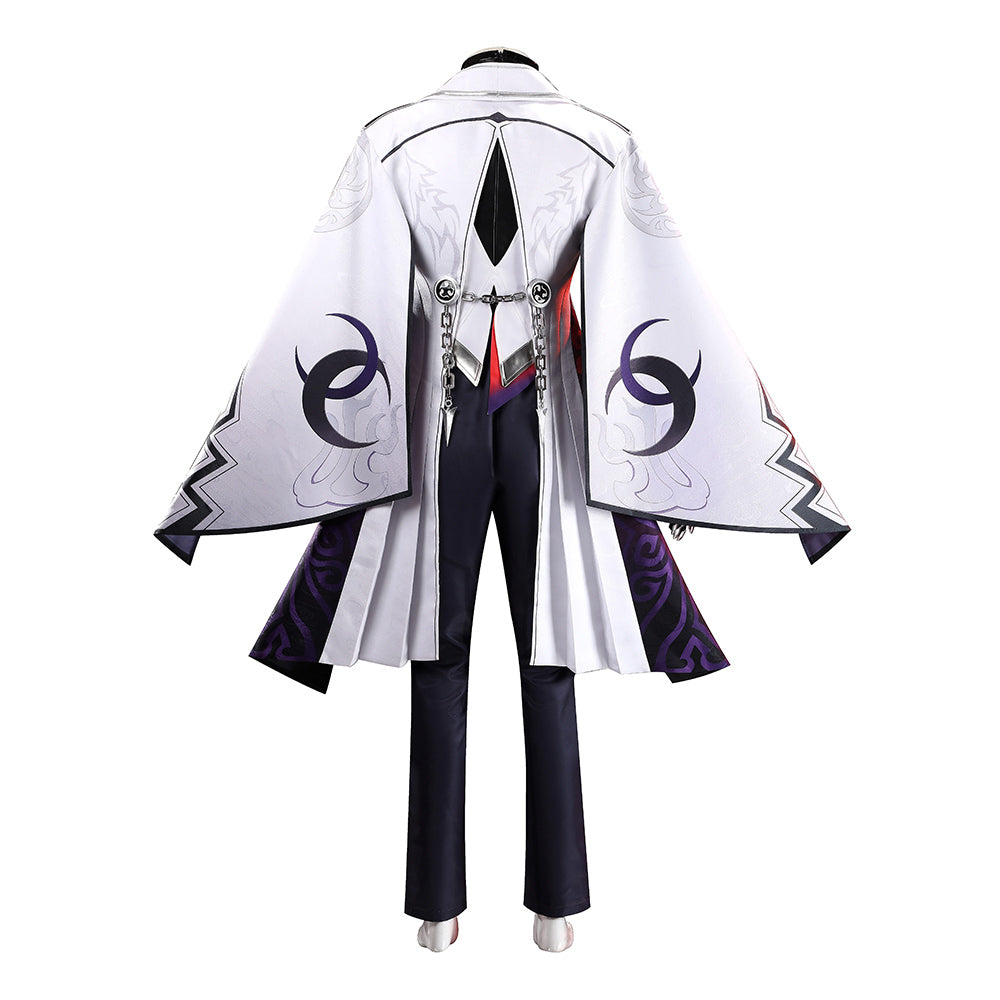 Cosplay Costume Ashveil Honkai: Star Rail Jeu Cosplay Tenue Blanche et Noire Homme