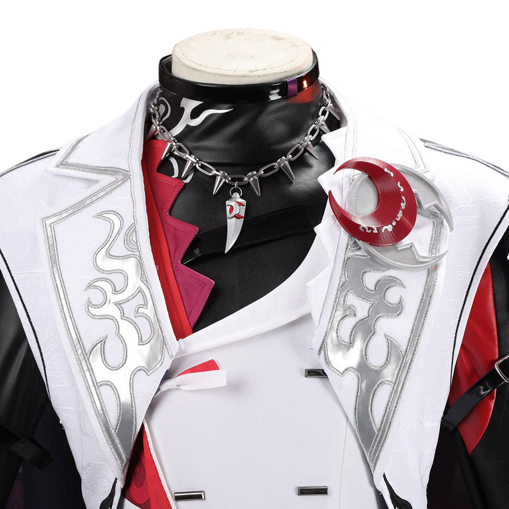 Cosplay Costume Ashveil Honkai: Star Rail Jeu Cosplay Tenue Blanche et Noire Homme