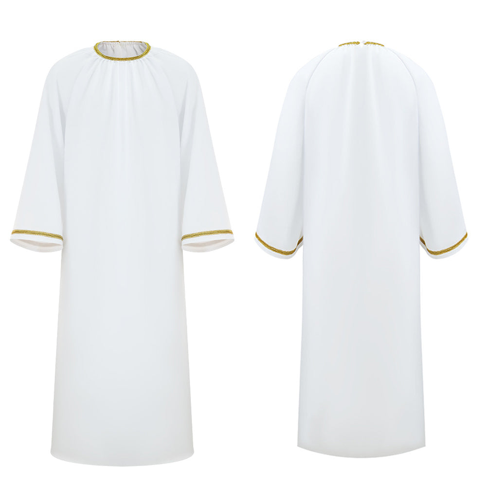 Cosplay Costume Aziraphale Good Omens 3(2026) TV Cosplay Robe Blanche Homme