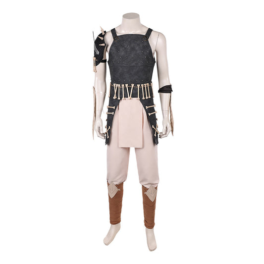 Cosplay Costume Baraka Mortal Kombat 2(2026) Film Cosplay Tenue Noire et Beige Homme