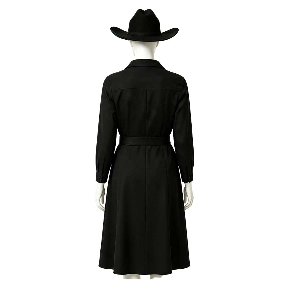 Cosplay Costume Beulah Dutton Ranch(2026) TV Cosplay Robe Noire Femme