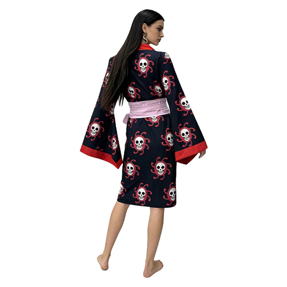 Cosplay Costume Boa Hancock One Piece Live Action 2(2026) TV Cosplay Kimono Noir Femme