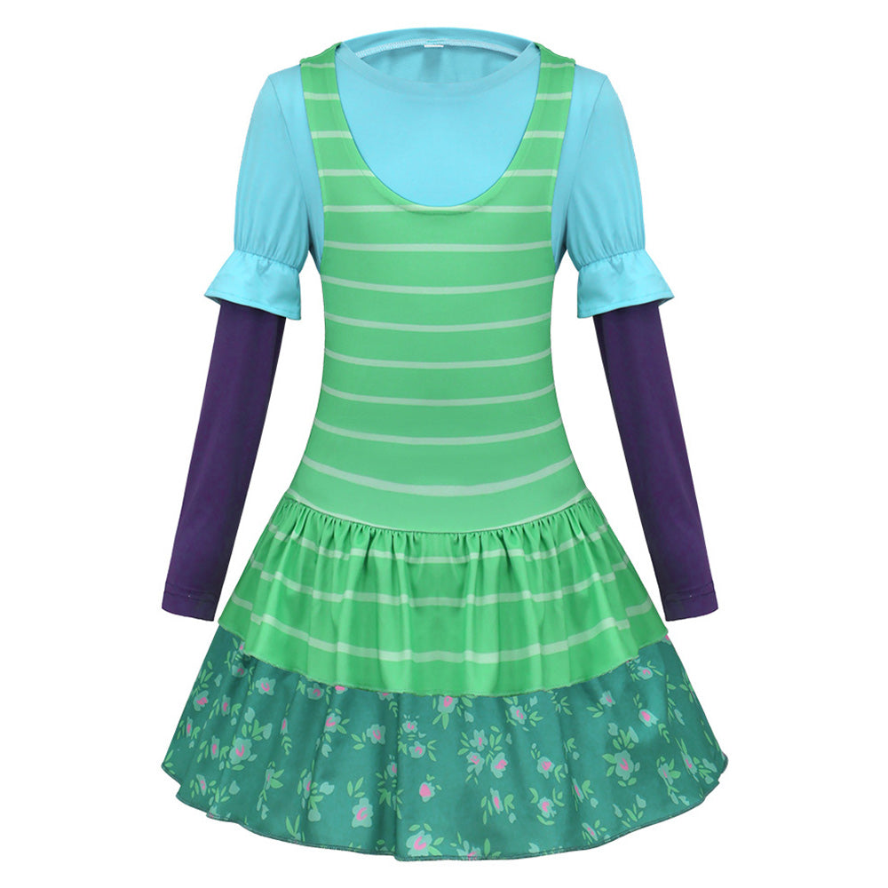 Cosplay Costume Bonnie Film Cosplay Robe Verte Enfant