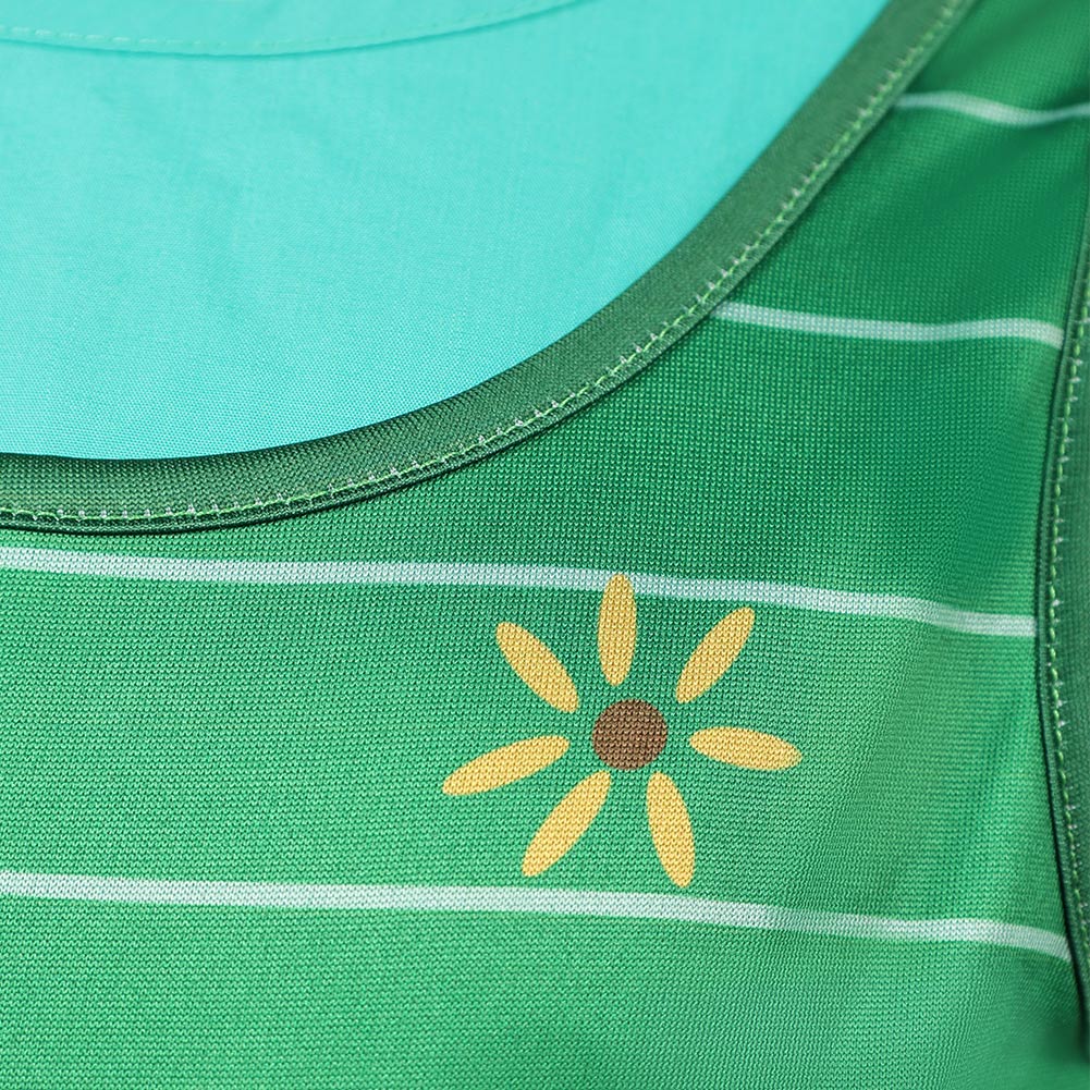 Cosplay Costume Bonnie Film Cosplay Robe Verte Enfant avec Chaussettes