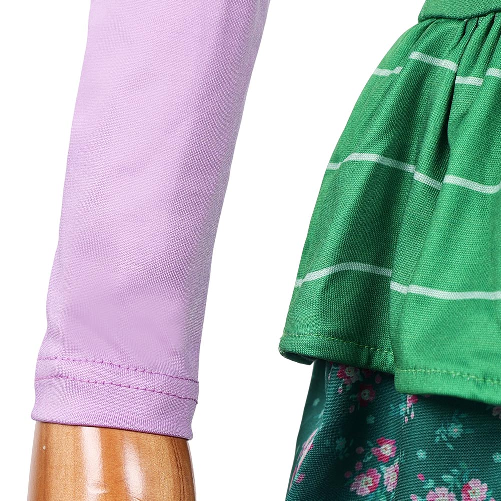 Cosplay Costume Bonnie Film Cosplay Robe Verte Enfant avec Chaussettes