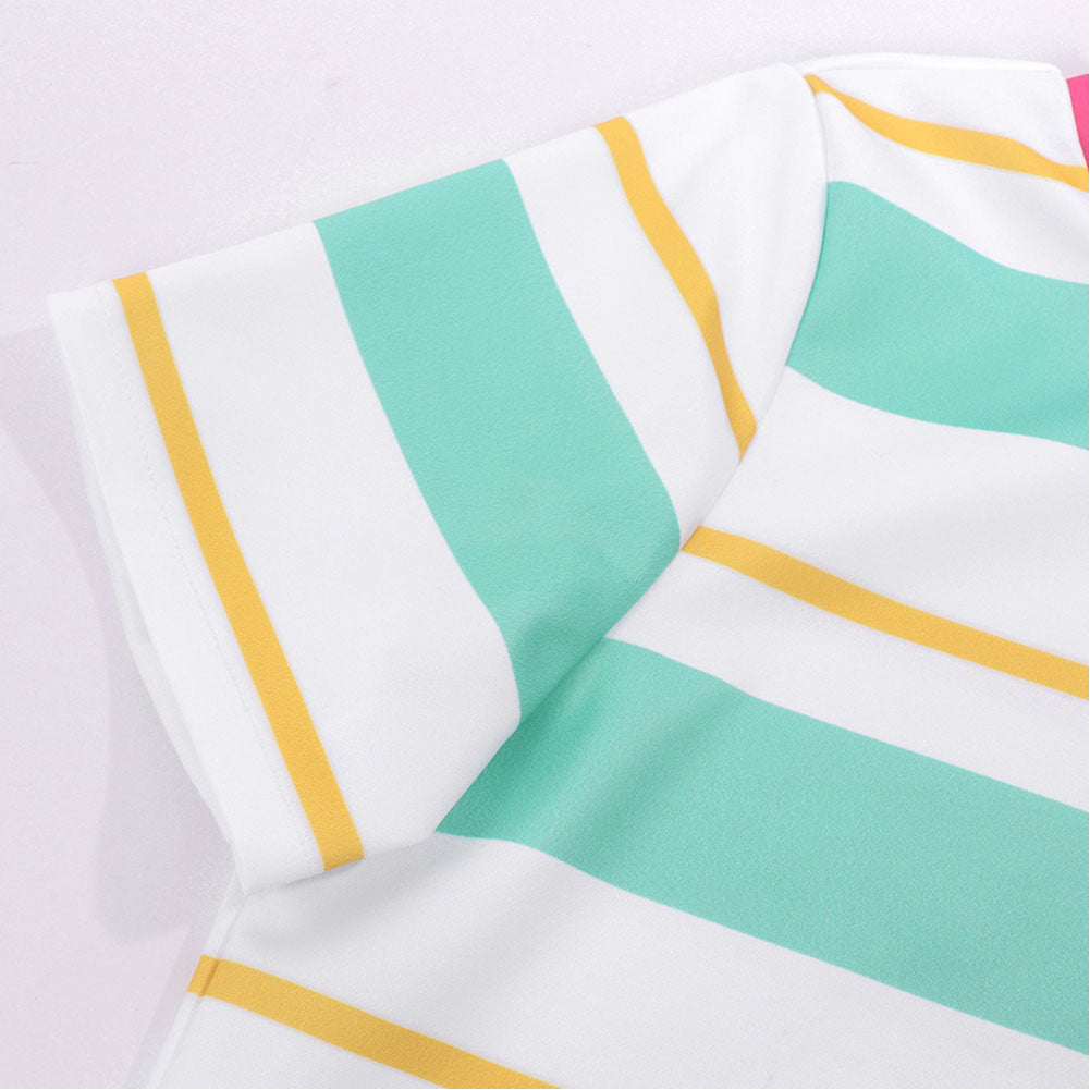 Cosplay Costume Bonnie Film Cosplay T-shirt Vert et Blanc Femme