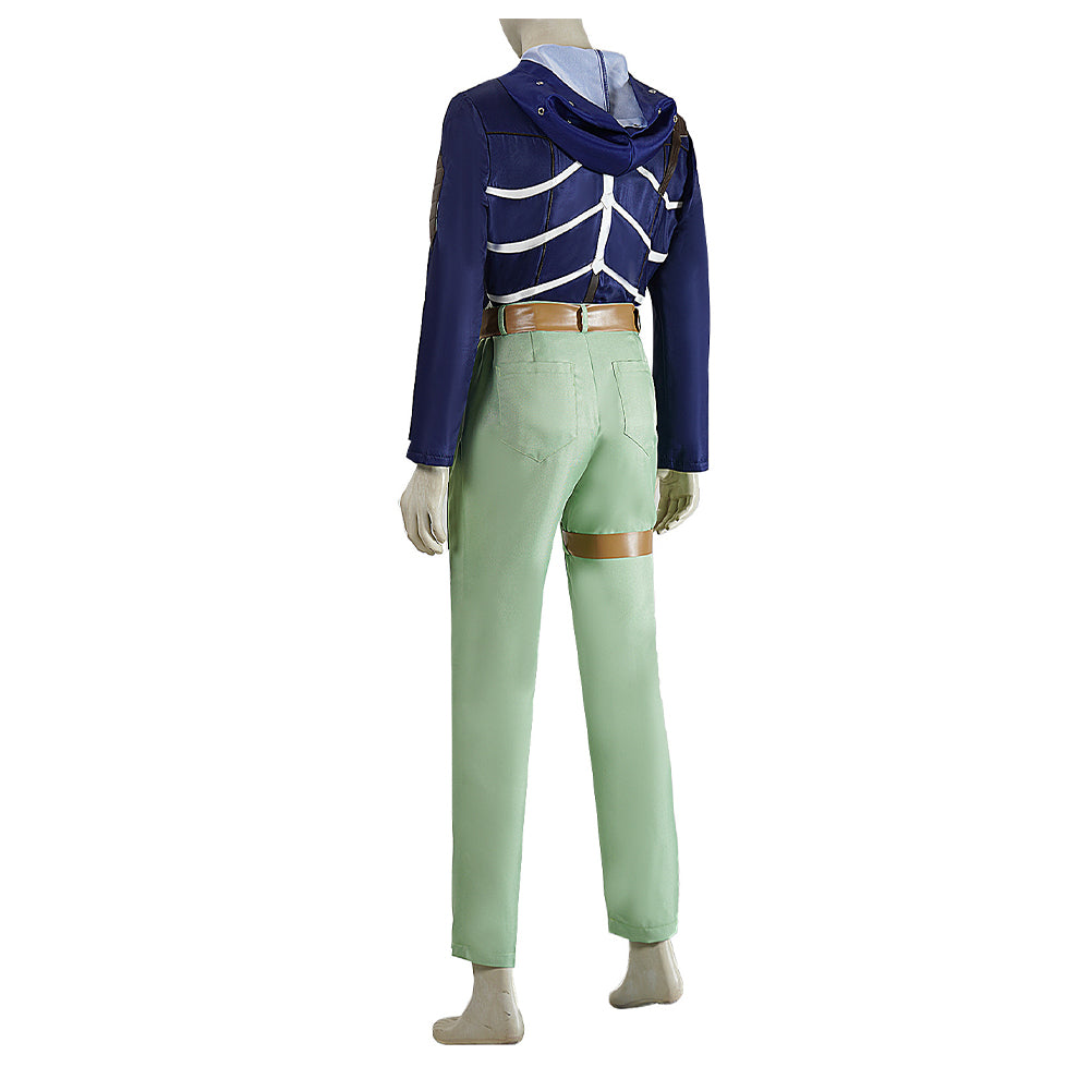 Cosplay Costume Caiman Doro He Doro 2(2026) Anime Cosplay Tenue Bleue et Verte Homme