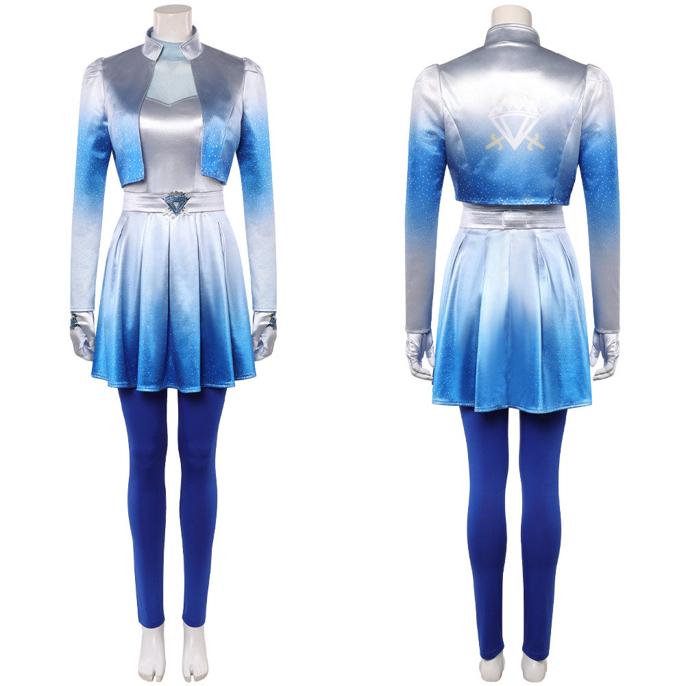 Cosplay Costume Chloe Descendants: Wicked Wonderland(2026) Film Cosplay Tenue Bleue et Blanche Femme