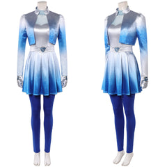 Cosplay Costume Chloe Descendants: Wicked Wonderland(2026) Film Cosplay Tenue Bleue et Blanche Femme